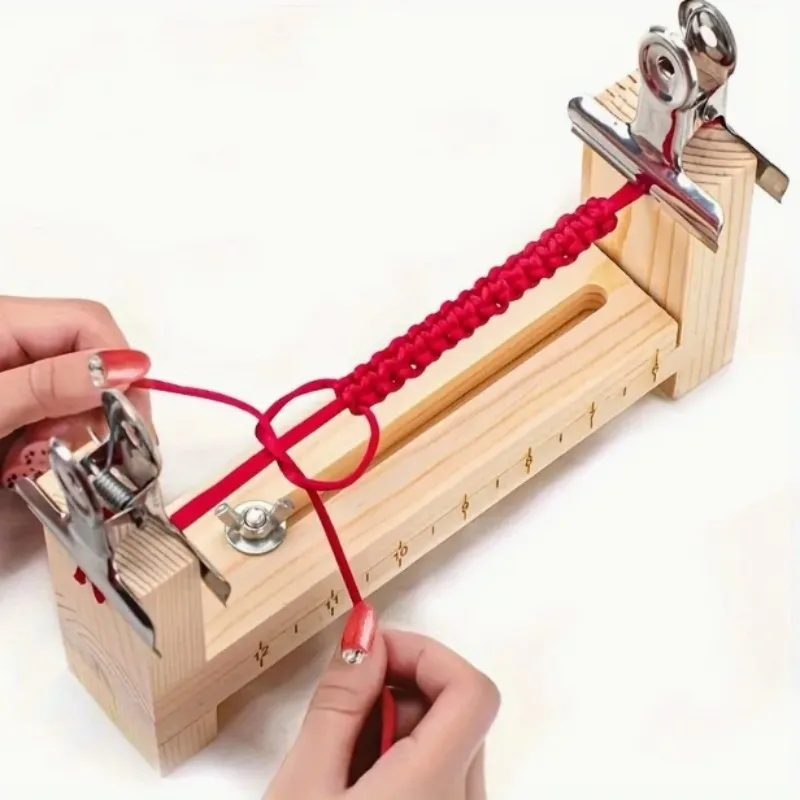 Adjustable Paracord Bracelet Maker Kit-U Shaped Wooden Frame-Easy Crafting Tool for Jewelry Perfect for DIY Enthusiasts