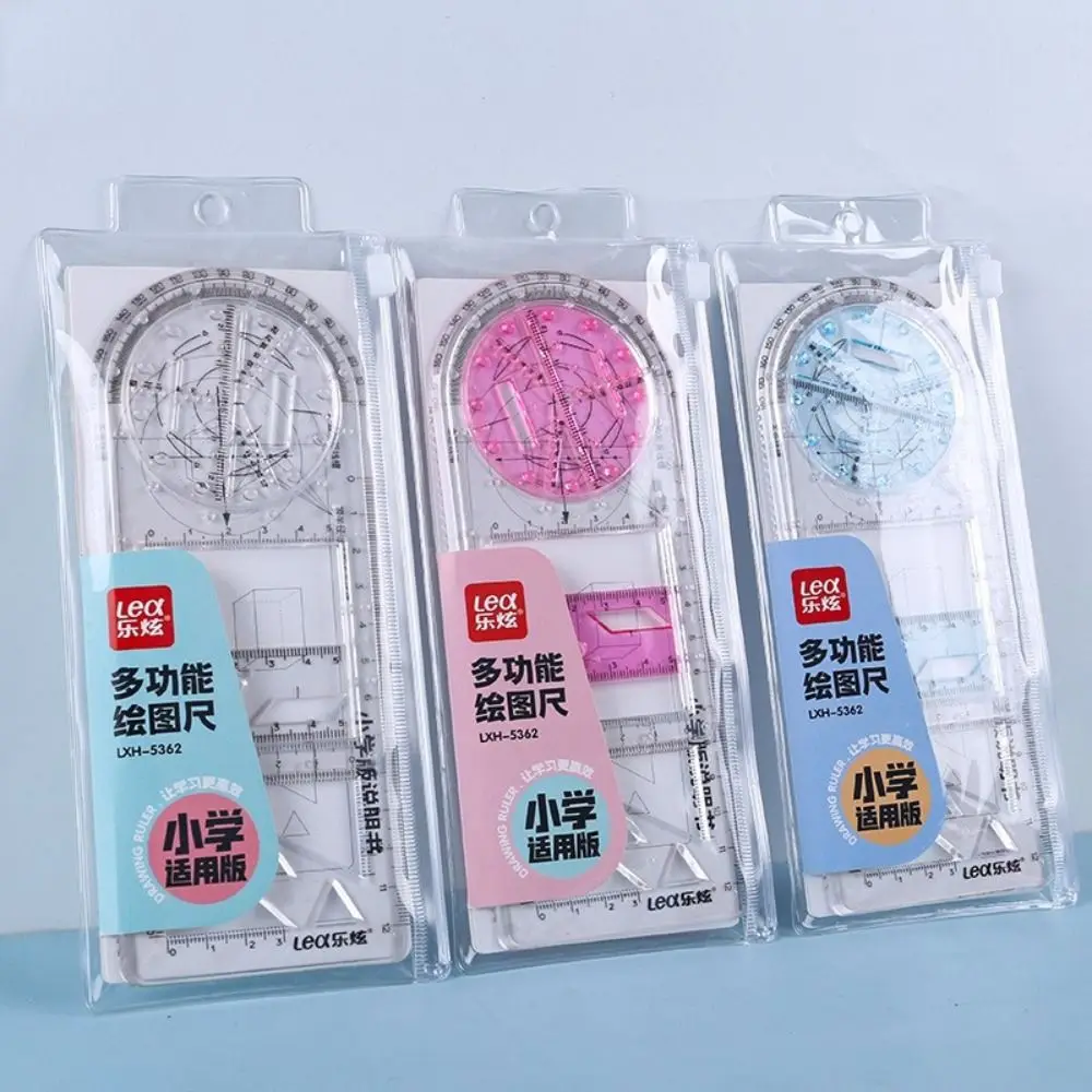 Rotatable Fast Drawing Template Ruler Architect Mathematics Stereo Geometry Ellipse Drafting Measuring Scale Ruler