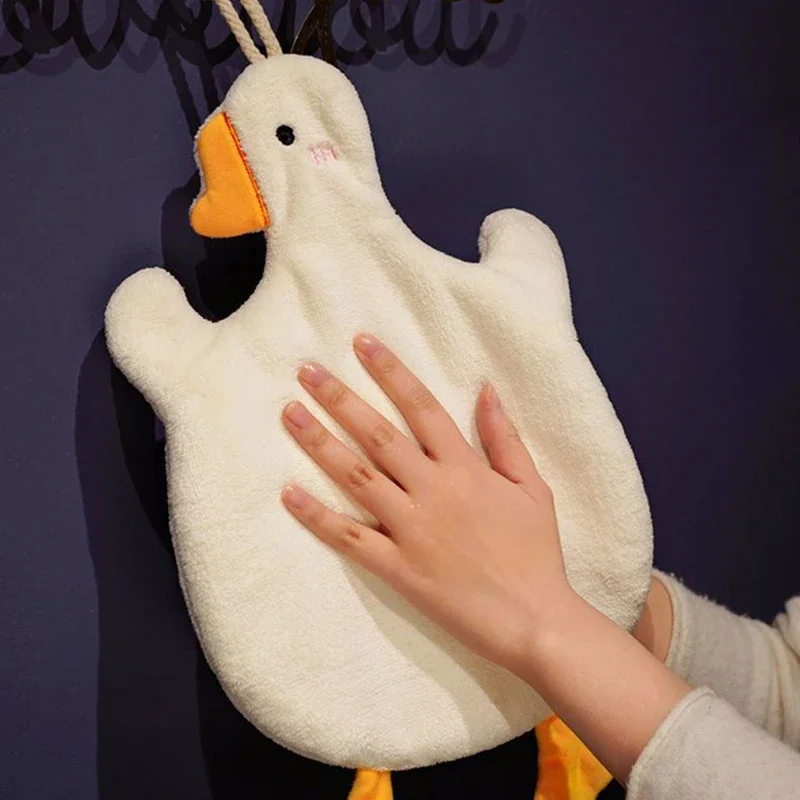 Cute Duck Hanging Hand Towel - Soft and Absorbent Microfiber