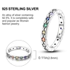 VAMO 925 Sterling Silver CZ Zircon Rings Colorful Stone Woman Rings Sparkling Wedding Ring Grils Anniversary Gift Jewelry 5