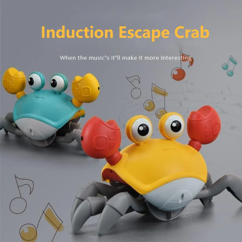 

Interactive Escape Crabs Electronic Pets Musical Toy Kids Induction Escape Octopus Crab Crawling Toy Sensing Avoid Obstacles Toy