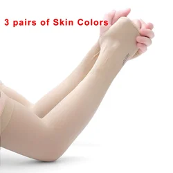Arm Guard Sleeve with Thumb Hole - Sun UV Protection (Skin Colors 3 pairs)