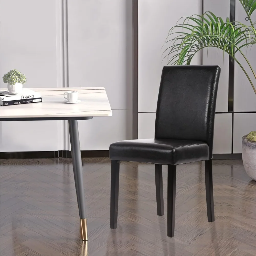 Dining Chairs Set of 4,Dining Room Chairs Upholstered PU Leather Kitchen Chair for Home Kitchen Bedroom Living Room Restaurant 2