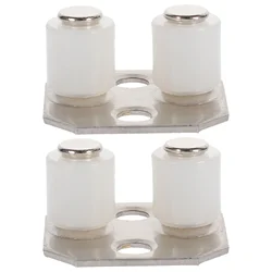 2 Pcs Sliding Barn Door Rails Bypass Guide Steel Floor Guides Bottom for Stainless