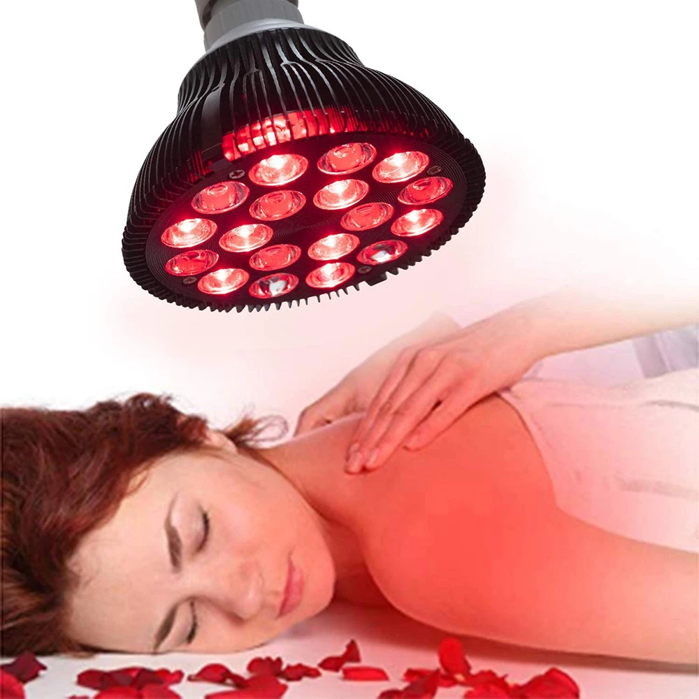 Red Light Therapy Device 18 LEDs Light Therapy Lamp with Adjustable Socket for Skin and Pain Relief 660nm& 850nm Near Infrar infrared therapy light