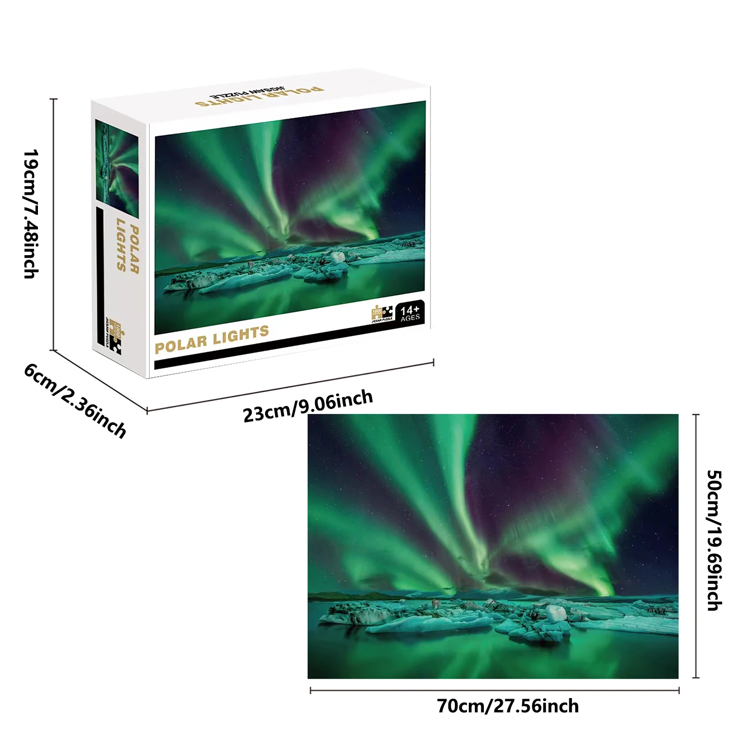 1000 Pieces Polar Lights Jigsaw Puzzles for Adults Home Decor Games Family Fun Floor Puzzles Educational Toys 2