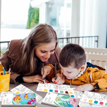 3Pack Paint with Water Books for Kids Ages 4-8, Watercolor Coloring Book, Pocket Watercolor Painting Book, Travel Magic 2