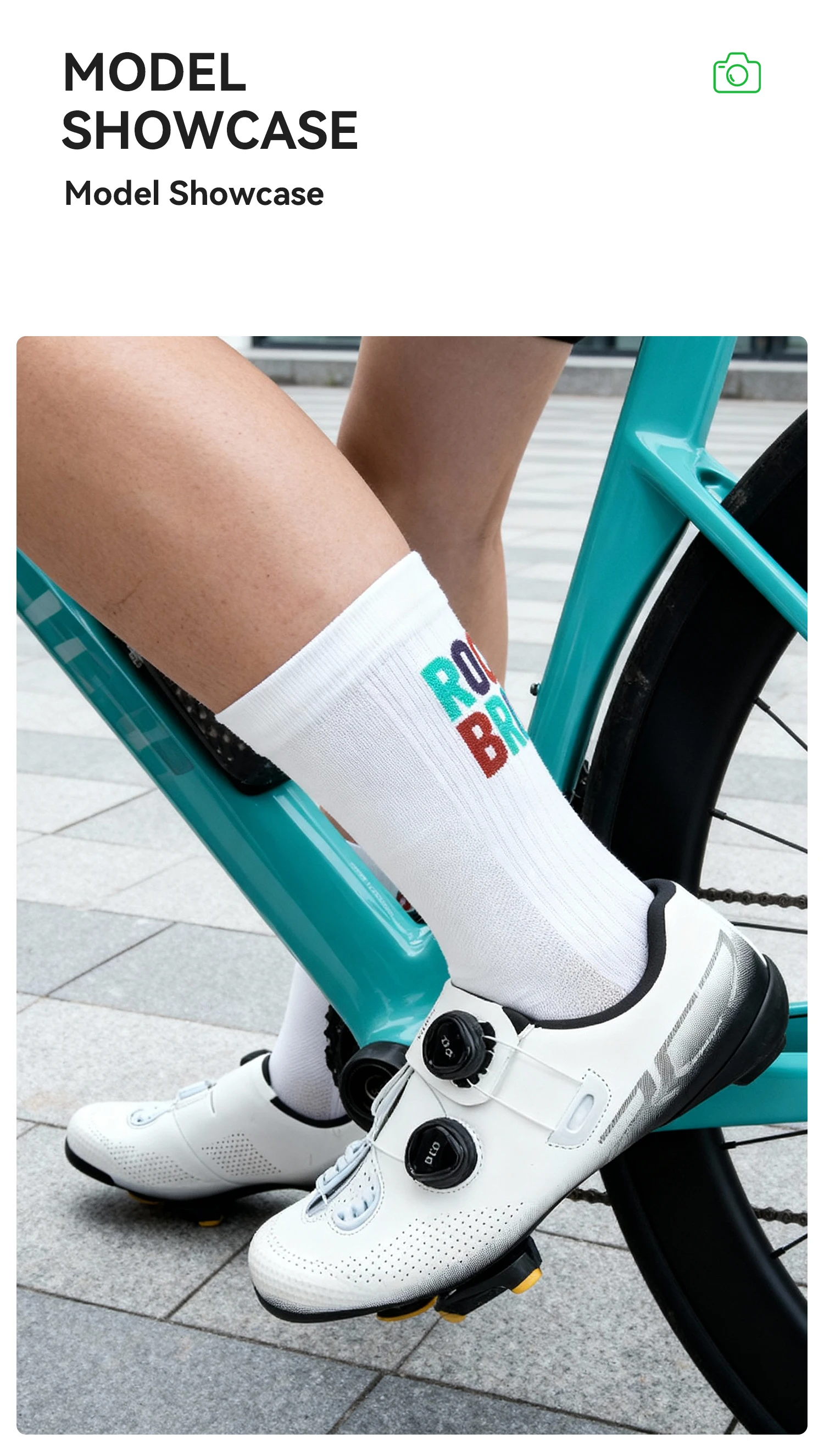 Cycling sock fit detail