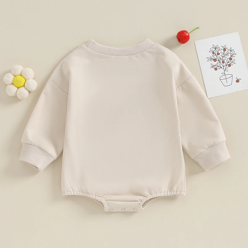 2023-08-15 Lioraitiin0-18M Sister Matching Romper Outfits Letter Print Long Sleeve Round Neck Sweatshirt Toddler Fall Clothes 4