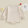 2023-08-15 Lioraitiin0-18M Sister Matching Romper Outfits Letter Print Long Sleeve Round Neck Sweatshirt Toddler Fall Clothes 4