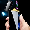 New Dual Arc Windproof Flameless Lighter With LED Power Display USB Touch Metal Plasma Lighter Portable Kitchen Outdoor Gadget 5