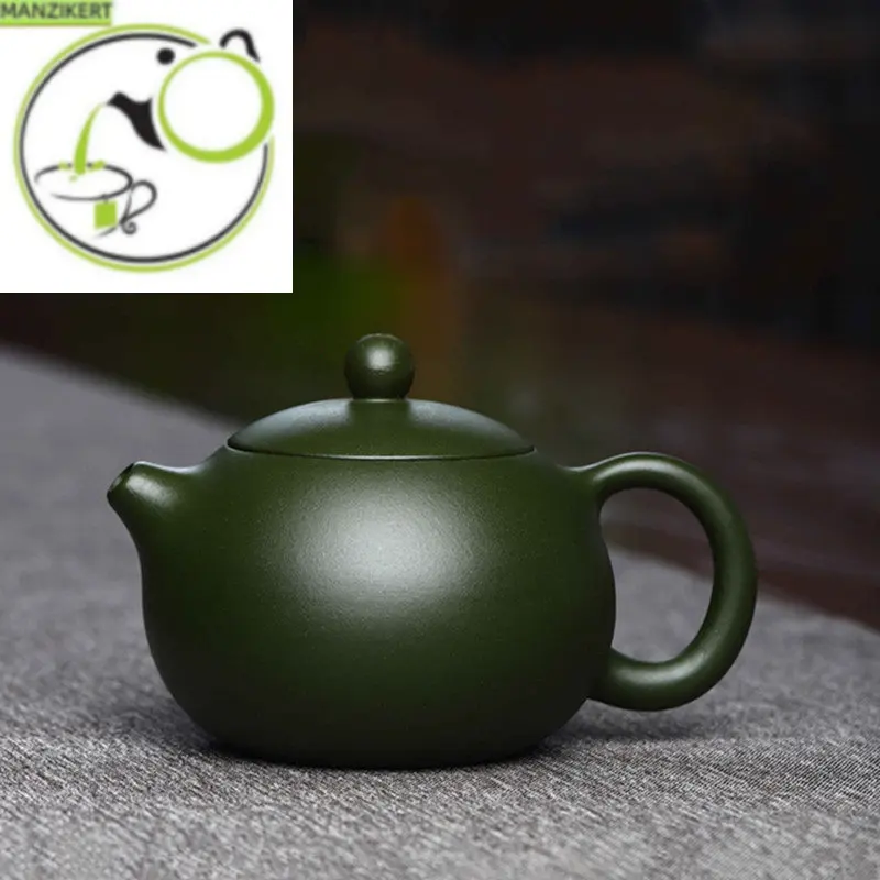

Boutique Green Mud Xishi Tea Pot Yixing Handmade Purple Clay Teapot Ball Hole Filter Beauty Kettle Household Teaware 220ml