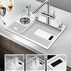 ASRAS New Cup Rinser kitchen Sink 304 Stainless Steel 4mm Thickness Handmade Brushed Sink High Pressure Cup Washer kitchen Sink 2