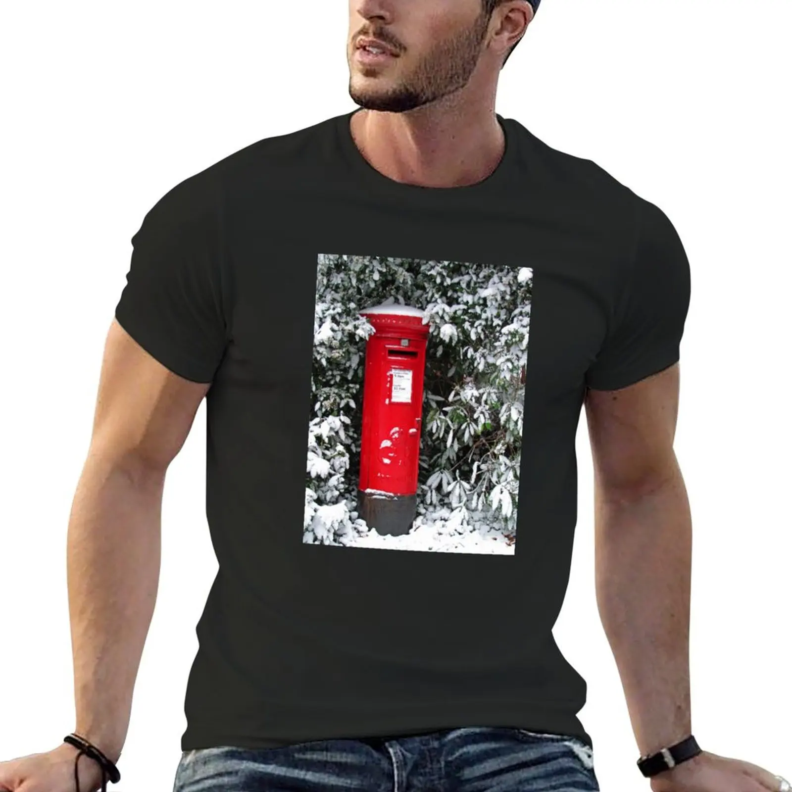 

Pillar Box in the Snow T-shirt summer top plain mens funny t shirts