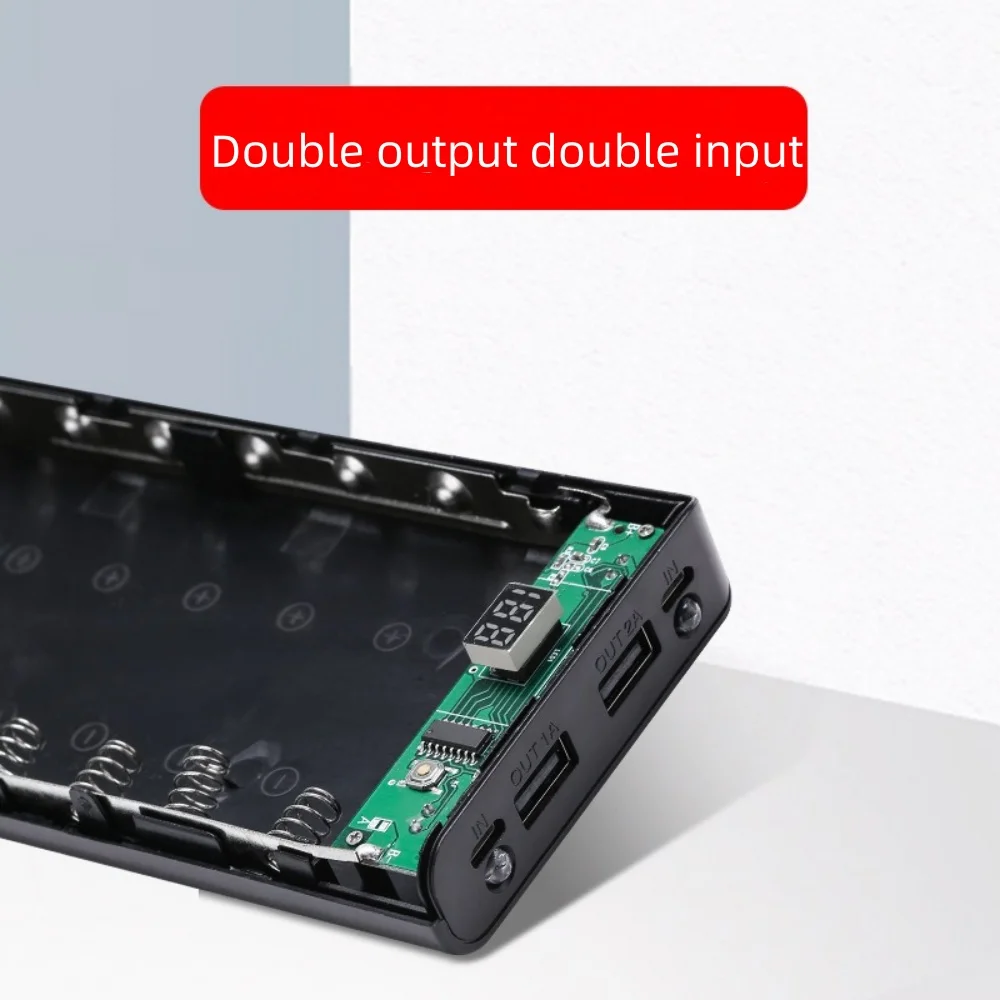 5V Dual USB Micro USB DIY Power Bank Shell 18650 Battery Holder Detachable Charging Case Storage Box Without Battery