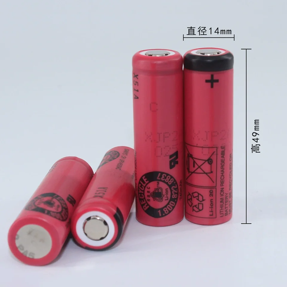 2 pcs/lot Sanyo UR14500AC 3.7 V 740 mAh batterie au lithium à tête plate  44