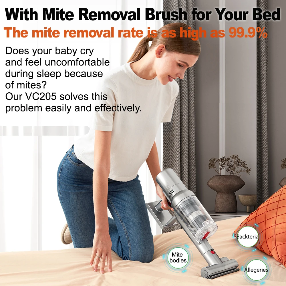 Wireless Handheld Vacuum Cleaner VC205,27000PA Suction,Smart Dust Sensor,Touch Screen,Portable Stick Cordless Vacuum for Home — view 5
