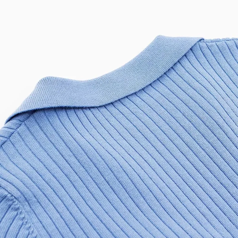 Vintage Candy V-neck Rib-knit Sweater Women's Long Sleeve Soft Pullover Spring 2022 Elastic Pullover cardigan sweater