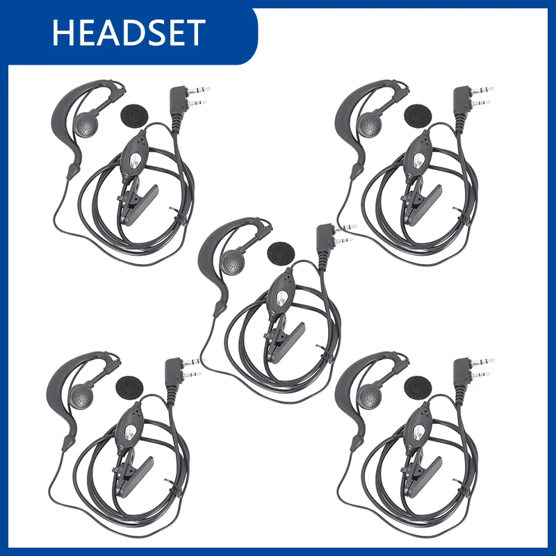 Walkie Talkie Headset QuanSheng UVK5 Earpiece UVK6 UV5R Plus DM-1701 BFUV-13 UV17 Plus Air Tube Headphone BF UV5R Two Way Radios 6