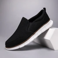 Breathable Mesh Sneakers for Men Ultralight Comfortable Casual Canvas Shoe Slip on and Soft Sole Walking Flats Loafer Size 46 1