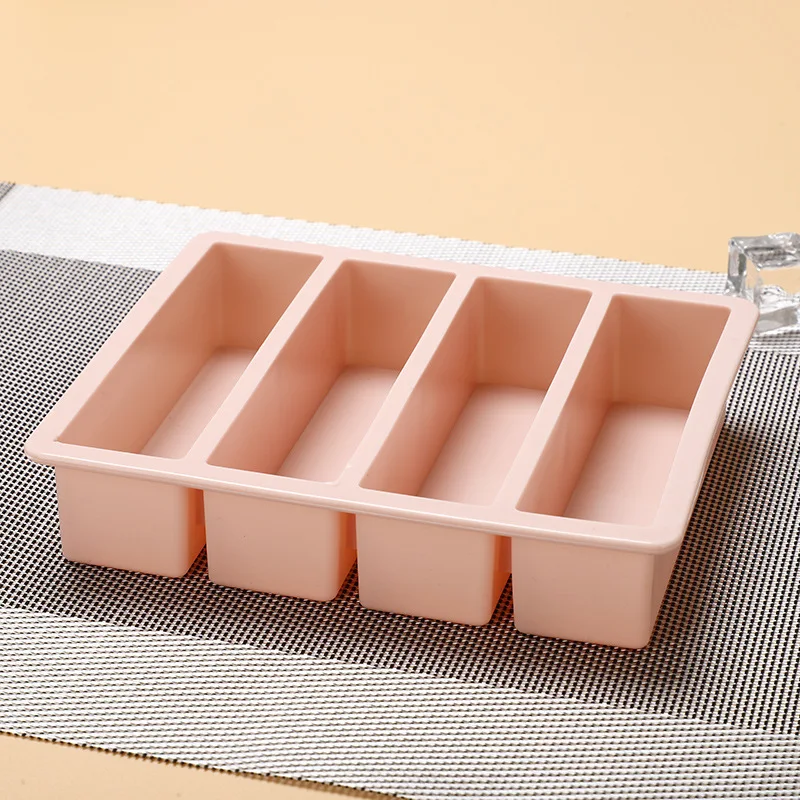 Silicone Freezer Trays Extra Large Soup Ice Cube Tray Food Freezing Molds 4  Giant Storage for Food Meal Sauce with Lid Cozinha - AliExpress