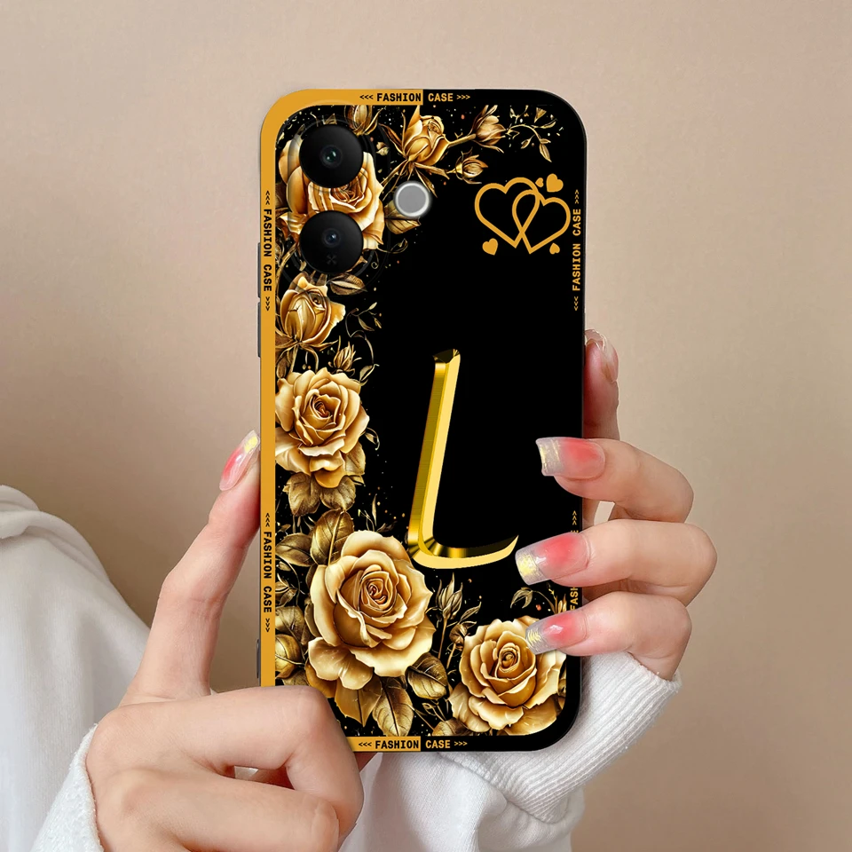 Elegant Flower Letter Design Phone Case - Beautiful Simplicity Collection