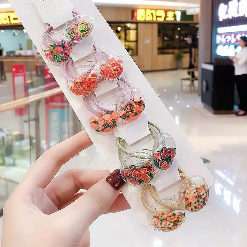 20Pcs/Set Cute Animals Flower Baby Hair Bands Scrunchies Ponytail Holder Headbands Girls Hair Accessories