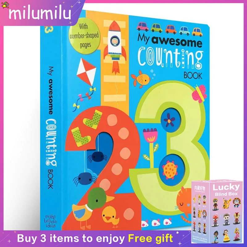 

MiluMilu Original English Books My Awesome Counting Book 123 Alphabet Picture For Children's Education