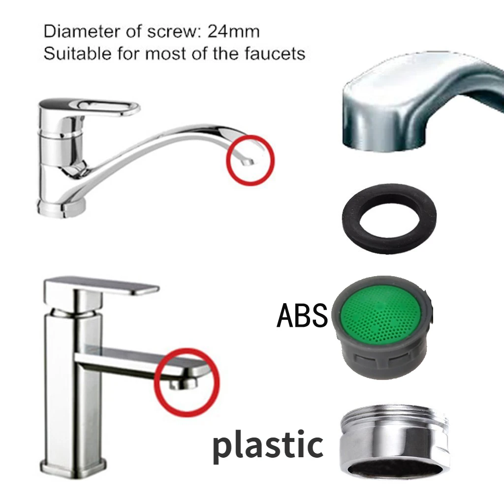 Faucet Aerator 10 Pcs 24mm Kitchen Basin Faucet Aerator Splash-proof Filter Mesh Core Water Saver Outlet Accessories