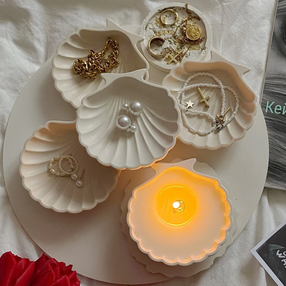 Silicone Gypsum Molds Storage Tray Epoxy Resin Silicone Mold DIY Handmade Coaster Making Concrete Cement Mould Home Decoration