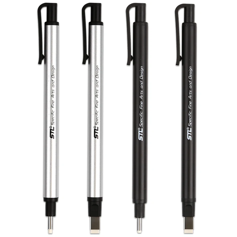 Refill Eraser Square Round Mechanical Retractable Eraser pencil eraser retractable eraser 5 Pcs