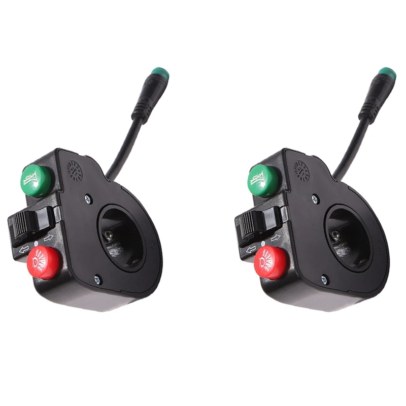 

2X Electric Scooter Waterproof Handlebar Headlight Horn Turn Signal Switch For KUGOO M4/PRO Electric Scooter Accessories