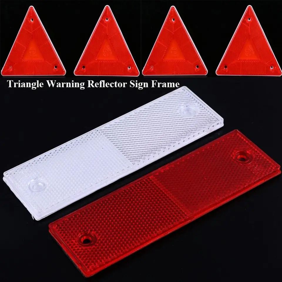 thumbnail image 2 of Aazon.co: Dickno 2 PCS 6 X 1.0 Otorcycle Reflectors, Plastic Screw Ount Reflective Warning 2 of 12