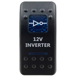 Blue LED Rocker Switch Button - Enhanced Interior Lights & Camper Accessories (12V Inverter)