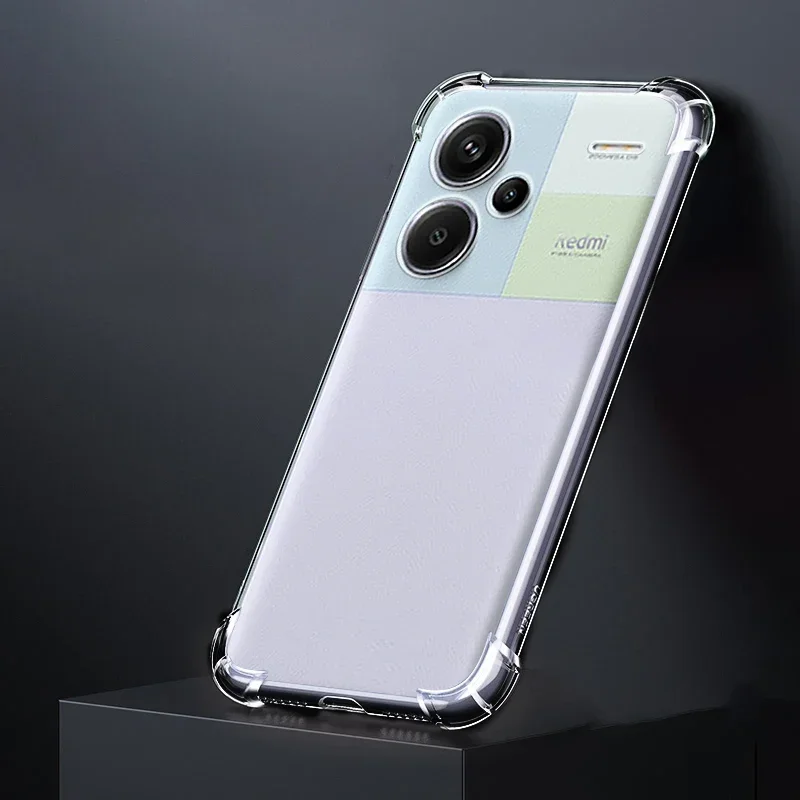 thumbnail image 1 of Luxury Airbag Case for Xiaomi Redmi Note13 Note 13 13R Pro Plus 13Pro Pro+ 5G 4G Transparent Shockproof Soft Silicone Back Cover, 1 of 5