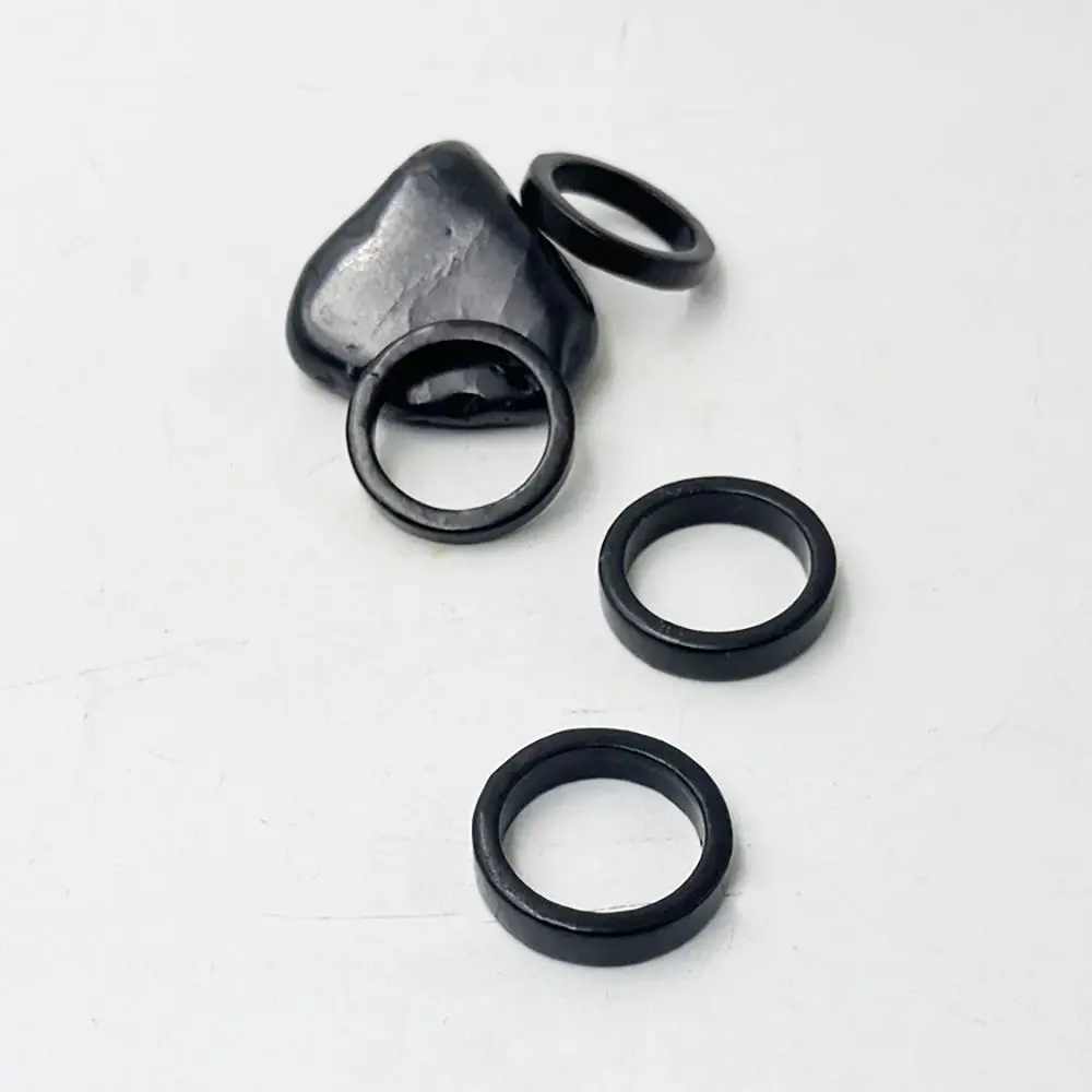Fine Jewelry Rings Natural Stone Ring Shungite Crystal Rings Jewelry 5