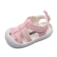 Cut-outs Newborn Shoes Toddler Girl Sandals 2024 Summer Baby Cirb Shoes Boy Black White Pink Cute Baby Girl Bunny Sandals E02221 5