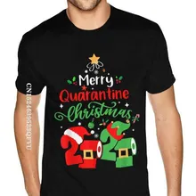 

Custom Merry Quarantine Christmas 2022 Tee Men Custom Printed England Style Tshirts Men Full Cotton Round Neck T Shirt