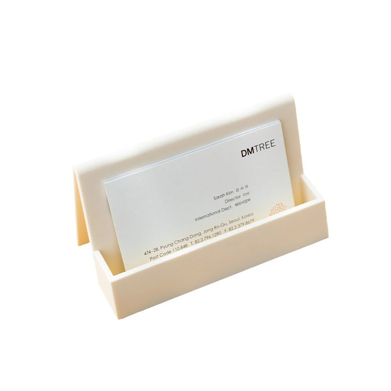 

Creative Simple Convenient Solid Color Name Card Storage Box Business Card Display Holder Rack Office Desktop Supplies