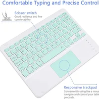 Spanish/English Bluetooth Keyboard 10 inch for iPad Air Pro Wireless Rechargeable Keyboard for Phone Tablet Laptop Universal - Image 2
