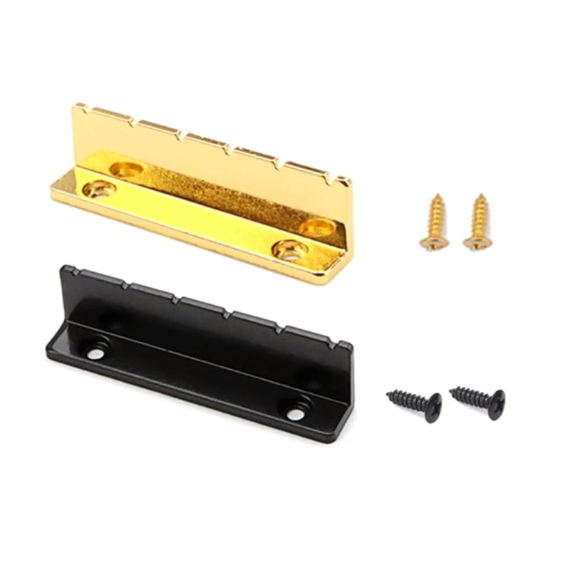 

6 Strings Guitar Bridge Nut, Adjustable Metal Bridge Nut for 6 String L-Shaped Electric Guitar Replacement Accessories