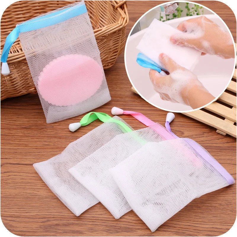 Reusable Bubble soap bag Removal Pimple Pores Acne Mesh Produce Bags Washable Eco Friendly Bags for Grocery Shopping Storage
