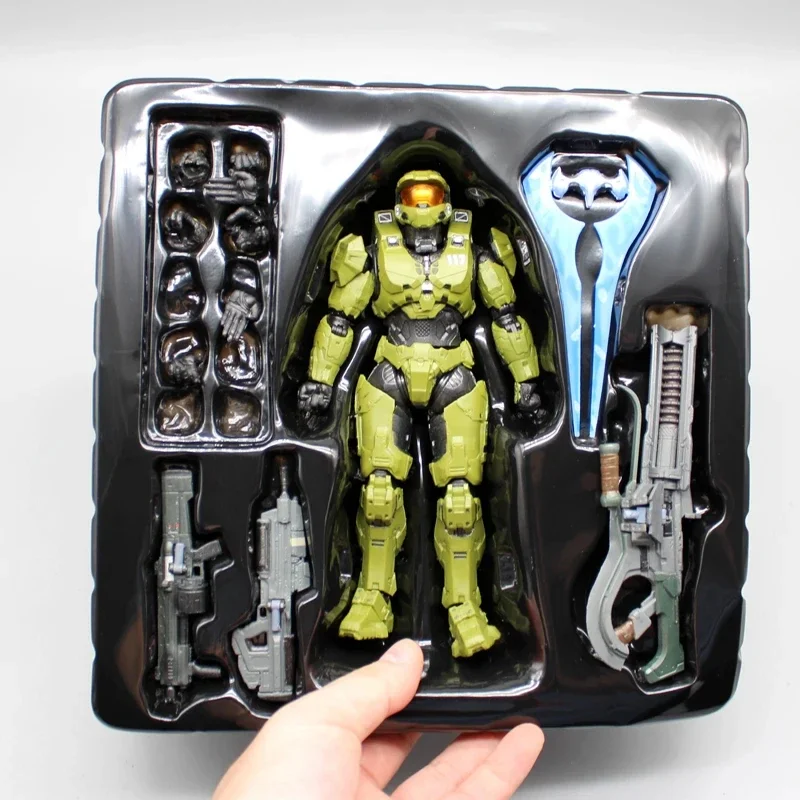 18cm Halo Master Chief Anime Figure  Mjolnir Mark Vi Gen 3 Figurine 1/12 Statue Model Doll Desk Collectible Decora Toys Gifts