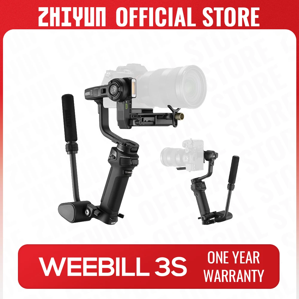 ZHIYUN Weebill 3S 3-Axis Camera Stabilizer Gimbal Handheld Bluetooth Control Fill Light for DSLR Mirrorless Cameras camera gimbal stabilizer