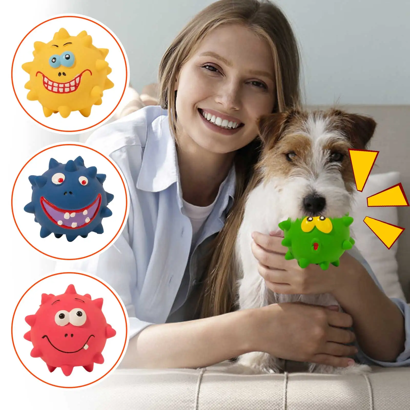 Piepende spiky bal hondenspeelgoed voor tandreiniging honden_voghion.com
