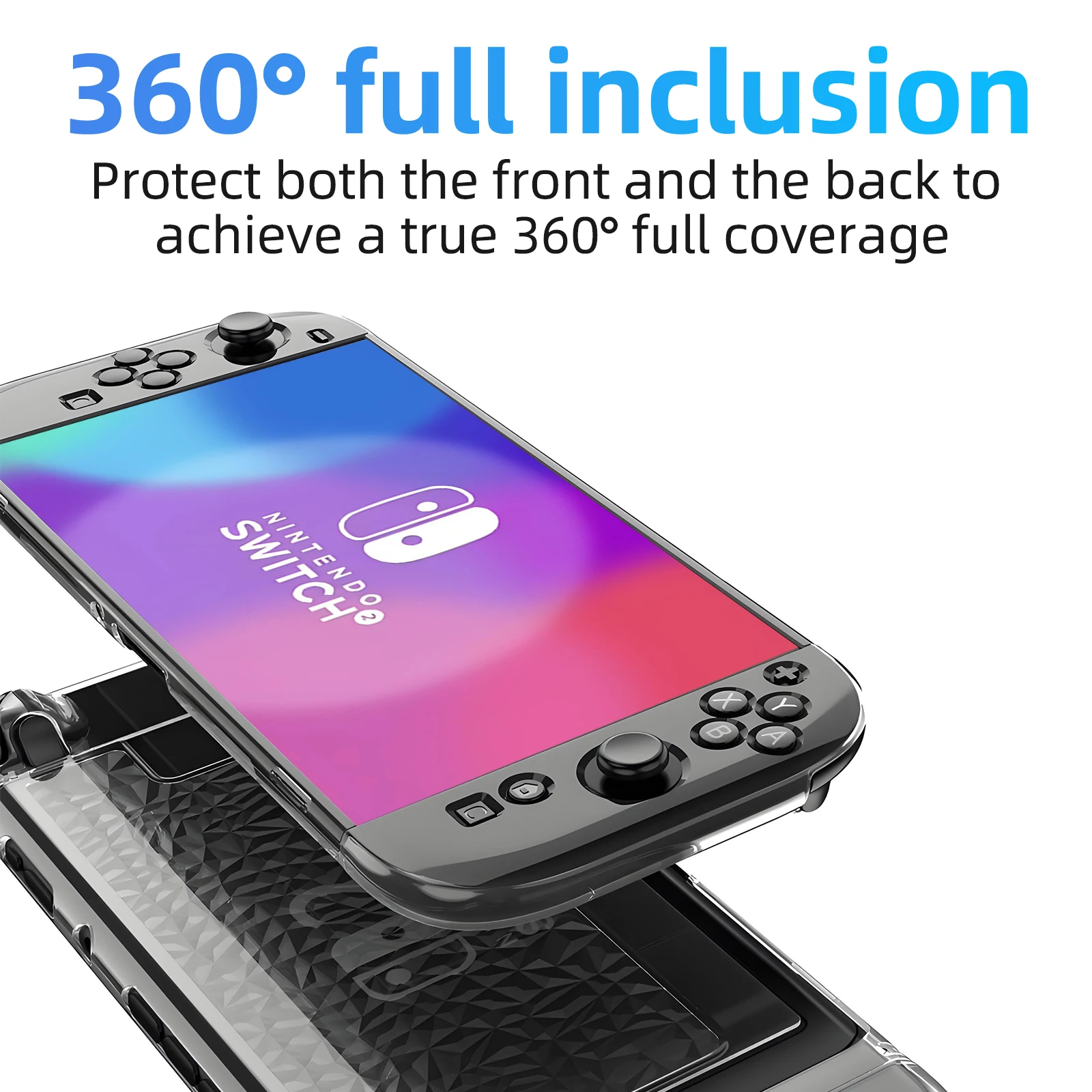 Durable Clear Protective Case with Split Design - Scratch & Drop Resistant