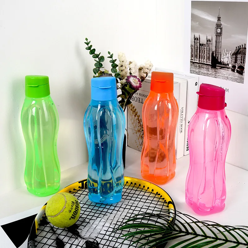 PP 스포츠 물병, 휴대용 체육관 물병, 야외 대용량 컵, 로프 누수 방지 음료병, 900ML/1L