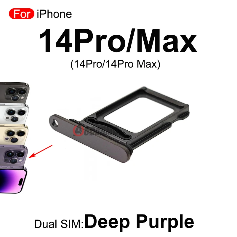 Single / Dual Sim Card For iPhone 14 Pro 14Pro Max SIM Tray Slot 