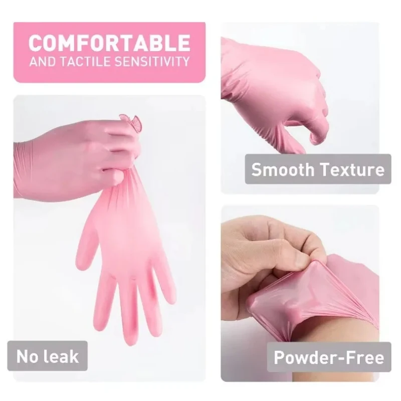 Guanti monouso rosa Guanti in nrile non sterili senza lattice e polvere per la pulizia dell'estetista Cucina Tinture per capelli 20/50/100 Conteggio 30 Guanti monouso rosa Guanti in nrile non sterili senza lattice e polvere per la pulizia dell'estetista Cucina Tinture per capelli 20/50/100 Conteggio 30