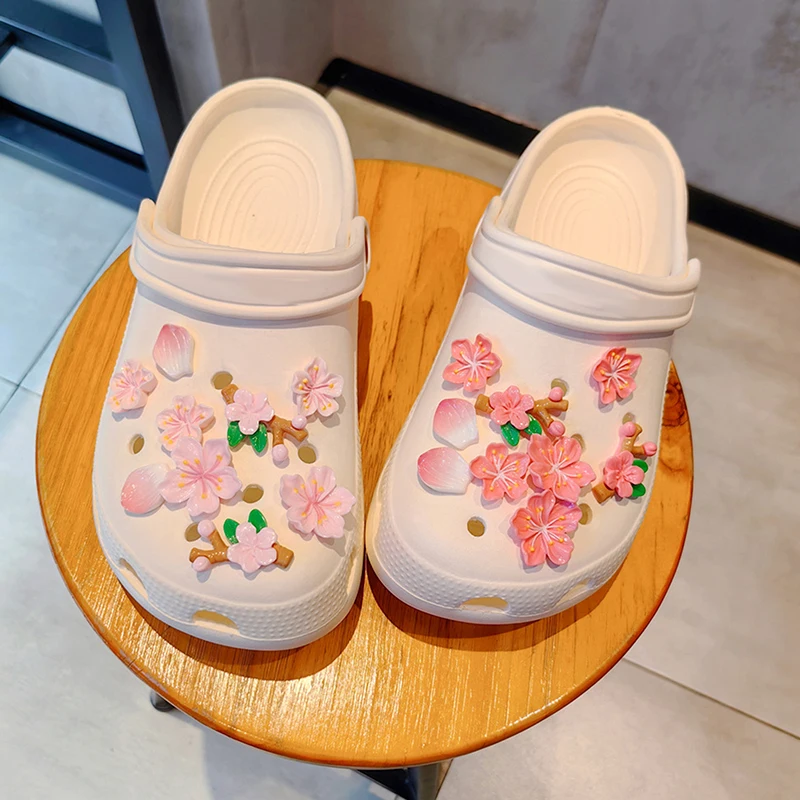 Stereoscopic Peach Blossom Cherry Blossom Shoe Buckles